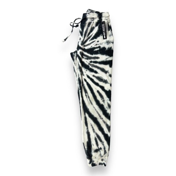 Design Lab Women's Black/White Tie Dye Waffle Pants Joggers⭐️Multiple Sizes⭐️ - Picture 5 of 5